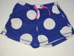 Girls Mini Boden Toweling Towel Shorts size 9 swim cover up blue polka dot - Picture 1 of 2