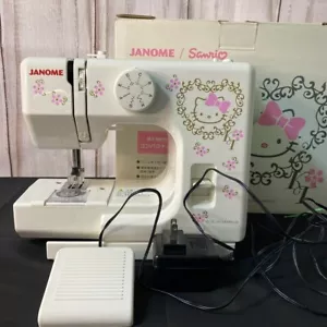 JANOME KT-35 Sanrio Hello Kitty Compact Electric Sewing Machine AC100V Tested - Picture 1 of 17