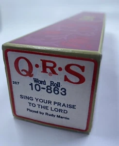 QRS Word Roll 10-863 Sing Your Praise To The Lord Player Piano Roll - Picture 1 of 4