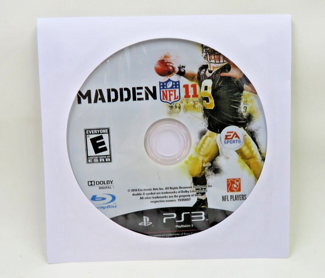 Madden NFL 11 (Sony PlayStation 3/PS3, 2010) Disc Only - Resurfaced
