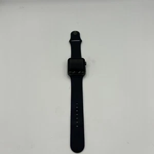 Apple Watch Series 3 42mm Black Aluminum Case Ion -X Glass GPS WR-50M Works - Picture 1 of 7