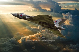 Avro Vulcan XH558 with title canvas print various sizes free delivery  - Picture 1 of 3