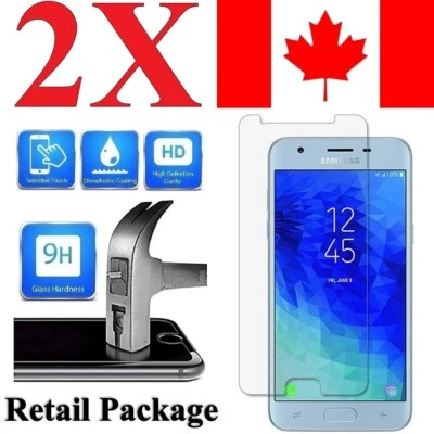 (2 PACK) Premium Screen Protector Cover for Samsung Galaxy J3 2018 2016 Prime - Image 1 of 3