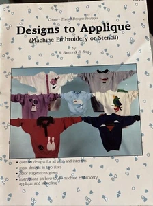 1986 Designs to Applique: Country Thread Designs – Embroidery & Stencil Booklet - Picture 1 of 6