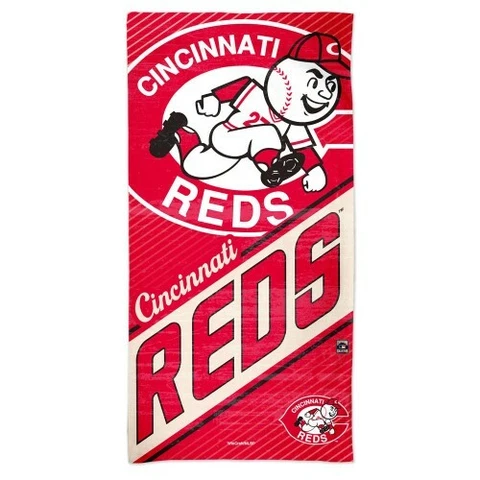 CINCINNATI REDS COOPERSTOWN COLLECTION BEACH TOWEL 30"X60" COTTON PLUSH Cover