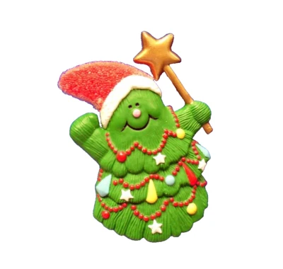 Hallmark PIN Navidad Vintage TREE JOLLY Gumdrop Ornamento de '82 Vacaciones COMO NUEVO Foto 1 de 2