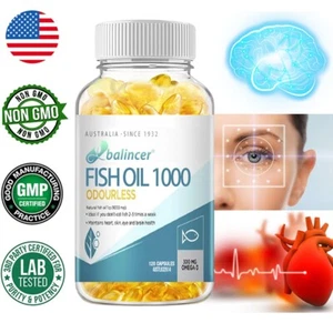Omega 3 olio di pesce 2000 mg 360 mg EPA & 240 mg DHA dose giornaliera da 30 a 120 capsule - Foto 1 di 11