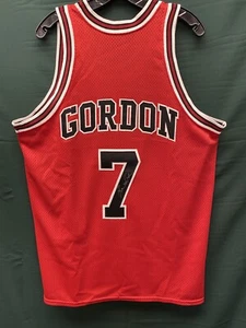 Vintage Reebok Chicago Bulls Ben Gordon #7 Road Red Jersey - Men's Large Signed - Picture 1 of 6