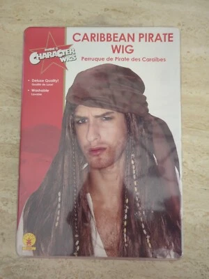 Men's Caribbean Pirate Jack Sparrow Halloween Costume Cosplay Party Wig New - Image 1 of 2