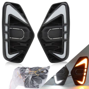 DRL LED Daytime Running Light Fog Lamp Fit for Nissan Navara NP300 2021 to 2022 - Picture 1 of 12