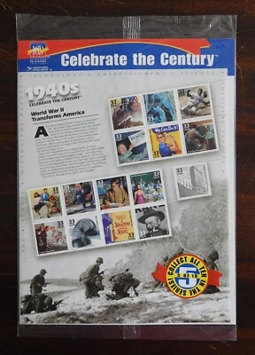 Scott 3186 (a-o) Celebrate the Century 1940s 33c; FULL SHEET, SEALED - Image 1 of 2