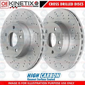FOR BMW M135i X2 M35i F39 F40 REAR CROSS DRILLED PERFORMANCE BRAKE DISCS 330mm - Picture 1 of 1
