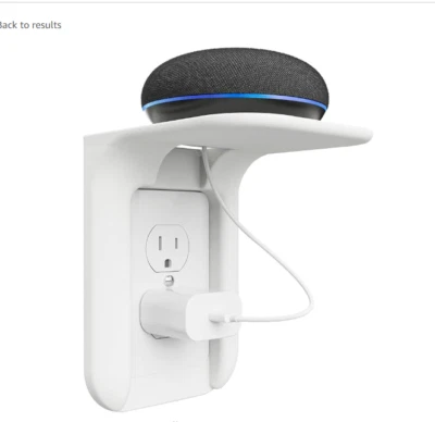 Outlet Shelf Wall Holder,Bathroom Wall Shelf up to 10Lbs Standard Vertical Duple - Image 1 of 4