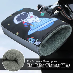 Motorcycle Bike Gloves Waterproof Scooters Snowmobiles Hand Warmer Plush Lining - Picture 1 of 34