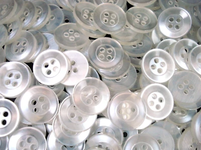 Buttons 16.5mm Natural 35pc Sewing 4 Hole Shirt Crafts Dressmaking  - Image 1 of 2