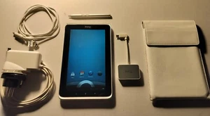 HTC Flyer complete set: tablet, pencil, charger, USB to HDMI, screen protector - Afbeelding 1 van 4