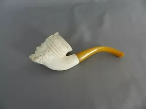 Estate Tabakpfeife ~ Meerschaum geschnitzter Sultankopf ~ gebraucht/beräuchert - Bild 1 von 7