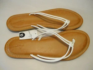 Universal Thread Jami-Lynne Damen-Flip-Flops 10M weiß geknotet doppelte dünne Riemen - Bild 1 von 6