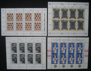 Österreich 4 Kleinbögen von 1990, 1992 und 1993 postfrisch - Bild 1 von 2