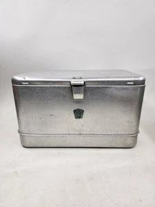 Vintage Thermos Aluminum Chest Cooler Early Thermos Chest Cooler - Bild 1 von 22