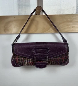 Vintage Steve Madden Leder & Baumwolle Baguette Schulter Handtasche Handtasche Y2K 90’s - Bild 1 von 19