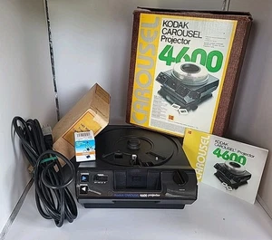 Kodak Carousel 4600 Slide Projector, C Lens, 140-Slide Tray, Remote,  Box TESTED - Picture 1 of 11
