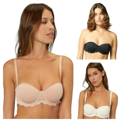 Simone Perele Caresse Bra Strapless Underwired Womens Luxury Lingerie 12A300