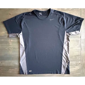 Nike Herren Trainingsshirt XL schwarz mit grauen Einsätzen Sportshirt - Bild 1 von 8