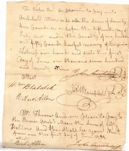 US EMBOSSED REVENUE RM 241 -STRAFANLEIHE-PAY IN LEGALEM GELD OF VA-6/1/1799 - Bild 1 von 3