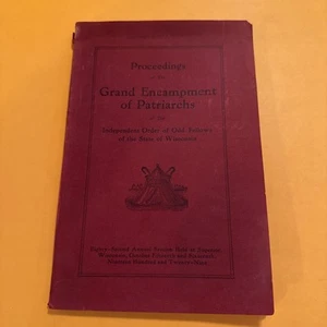 proceedings of the grand encampment of patriarchs wisconsin 1929 IOOF - Picture 1 of 6