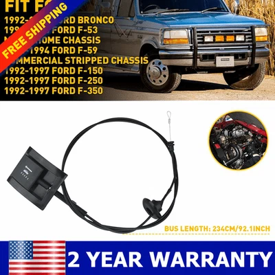 Cable de liberación del capó 912-042 para Ford serie F/Bronco 1992-1997 Foto 1 de 4