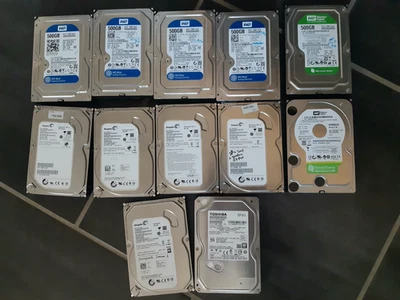Lot De 12 Disques dur 500 Go... 3.5 pouce , Sata Tous Testés Et Ok - Photo 1/4
