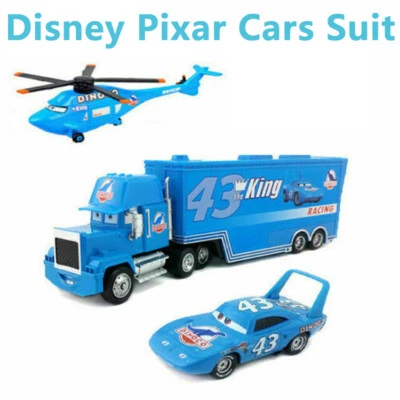 3-Pack Disney Pixar Cars Dinoco Helicopter King Mack 1:55 Diecast Toy Car Loose - Image 1 of 4