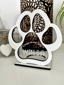 Personalised Tea Light Holder Pet Memorial Pet Memory Tea Light Holder Dog - Picture 1 of 3