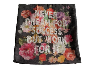 Hobby Lobby "Never Dream For Success But Work For It" Sequins Pillow Cover 18x18 - Picture 1 of 4