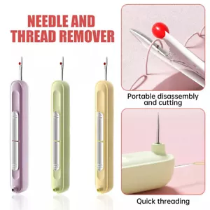 2 in 1 Needle Threader Seam Ripper,Needle Threading andSeam Kit Seam Ripper Tool - Picture 1 of 16