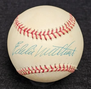 EDDIE MATHEWS Signed Official MLB Baseball-HOF-MILWAUKEE BRAVES-PSA - Picture 1 of 7