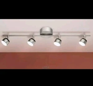 EGLO-Armento 30.71 in. W 4-Light Satin Nickel Dimmable Integrated LED - Picture 1 of 6