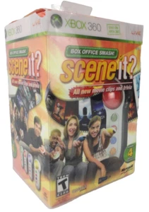 Scene It? Box Office Smash! NEW NIB 4 Controller Bundle Microsoft Xbox 360 - Picture 1 of 14