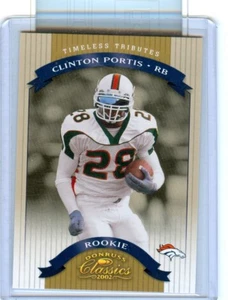 2002 Donruss Classic Clinton Portis ROOKIE Card Numbered Denver Broncos 033/100 - Bild 1 von 2