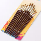 Artist Grade Paint Brushes for Acrylics - 12 Pieces Set with Wooden Handles