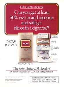 NOW CIGARETTE AD #7 RARE 1990 VINTAGE OUT OF PRINT - Picture 1 of 1
