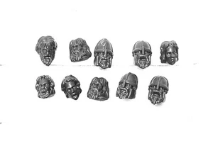 DARK AGE WARRIOR HEADS 10x 28mm HISTORICAL sprue JobLot Bits LOTR WARHAMMER - Picture 1 of 1