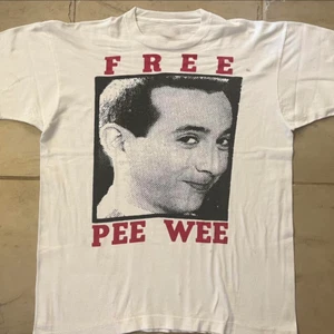 Pee Wee Herman Free Pee Wee White Unisex Shirt Adult Tee BL2.594 - Picture 1 of 2