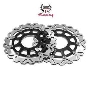 Front Brake Disc Rotors For Honda Goldwing GL 1800 2018-2022 Wave Rotors black - Picture 1 of 9