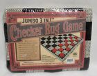Checker Rug Game Includes Tic Tac Toe w/ Reversible Rug - New Jumbo 3 in 1