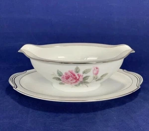 Vintage Noritake China Arlington Sauciere Boot rosa Rosen Japan eingestellt - Bild 1 von 5