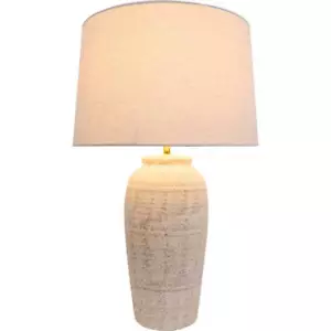 LVD Ceramic/Linen Lamp Home/Room Tabletop Decor Large 25x40.5cm Sandrock - Picture 1 of 3