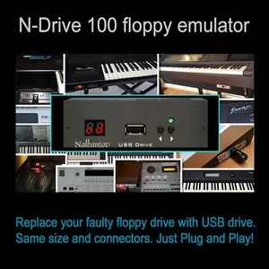 USB Floppy Disk Drive Emulator N-Drive 100 for Korg DSS1 (DSS-1), Korg DSM1 - Picture 1 of 9