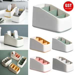 UP4 TV Remote Control Holder Table Storage Box 3Grid Desktop Tidy Organizer Case - Picture 1 of 12